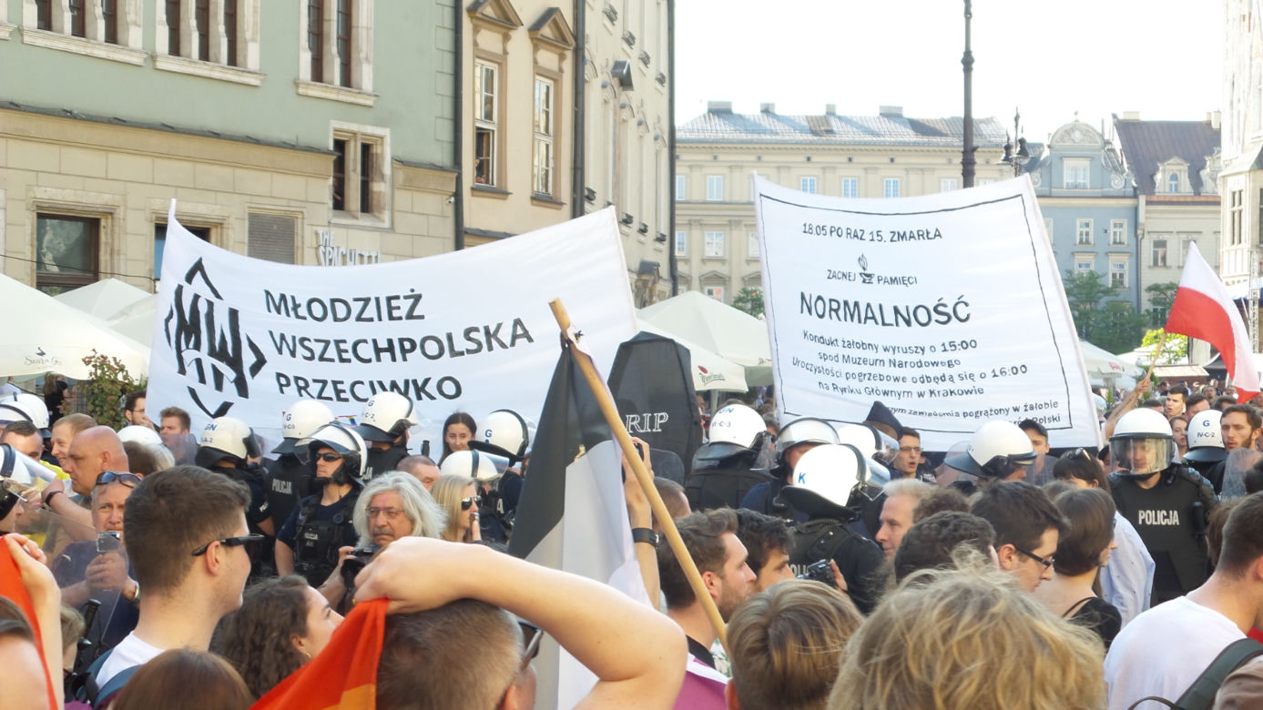 "Zboczeńcy, wypier**lać".Manifestowali przeciwko Marszowi Równości 18.05.2019 w Krakowie