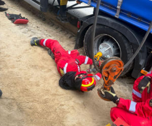 Trudna akcja strażaków z woj. lubelskiego