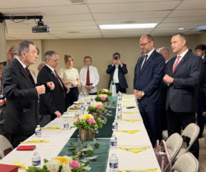 Karol Nawrocki na spotkaniu z Polonią po mszy w Maryland