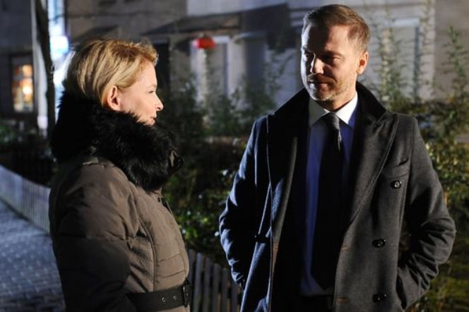 M jak miłość odc. 1225. Marta (Dominika Ostałowska), Andrzej Budzyński (Krystian Wieczorek)