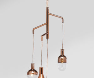 Lampa sufitowa w modnej miedzi
