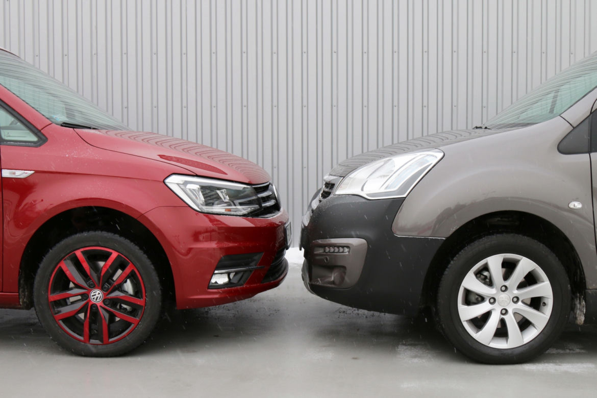 Volkswagen Caddy Trendline 2.0 TDI vs. Peugeot Partner Tepee 1.6 BlueHDi