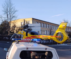 Maszyna drogowa wciągnęła 20-latka! Makabryczny wypadek w Grybowie