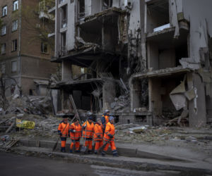 Ukraina. Zbombardowany Kijów