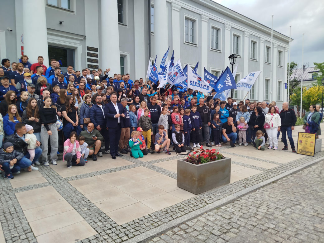 Społeczność sportowców i kibiców rugby z Siedlec uczciła największy z dotychczasowych sukcesów w historii klubu