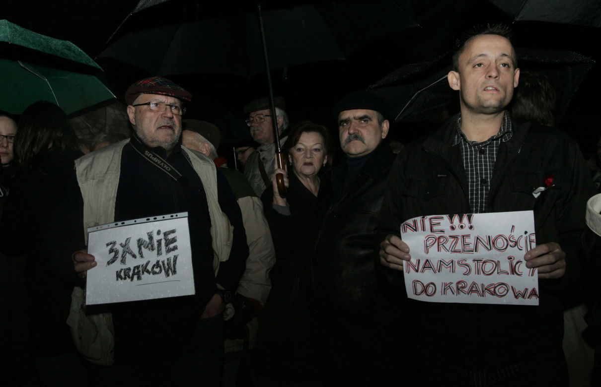 Protest w Krakowie