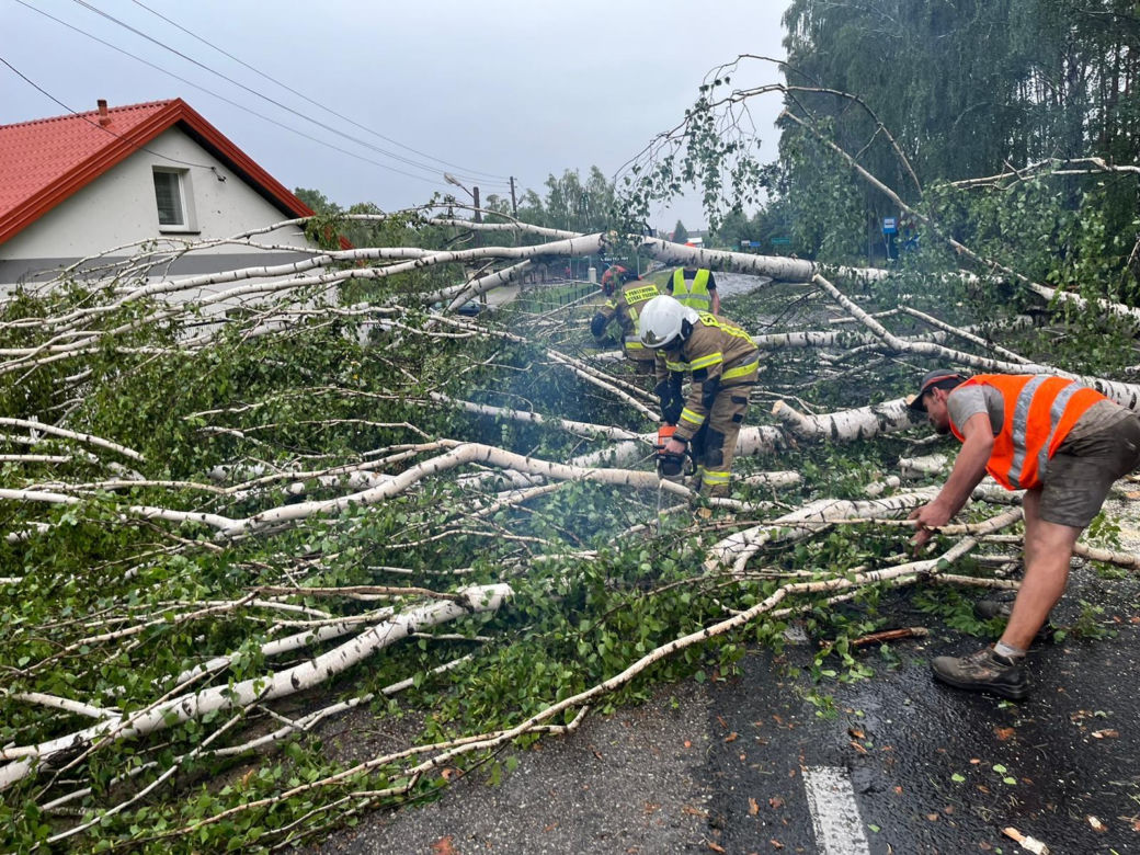 Pożary, połamane drzewa  i zalane posesje. To był pracowita noc strażaków z woj. lubelskiego