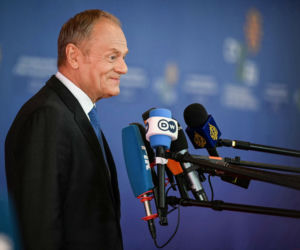 Donald Tusk  podczas nieformalnego szczytu Rady Europejskiej w Nikozji