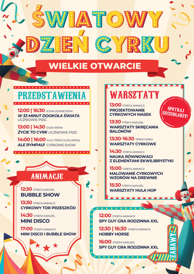 Julinek Park rozpoczyna sezon 2026 w Światowy Dzień Cyrku