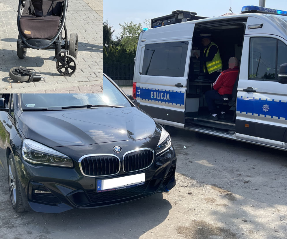 Dramat na Białołęce. BMW wjechało w matkę z dzieckiem w wózku