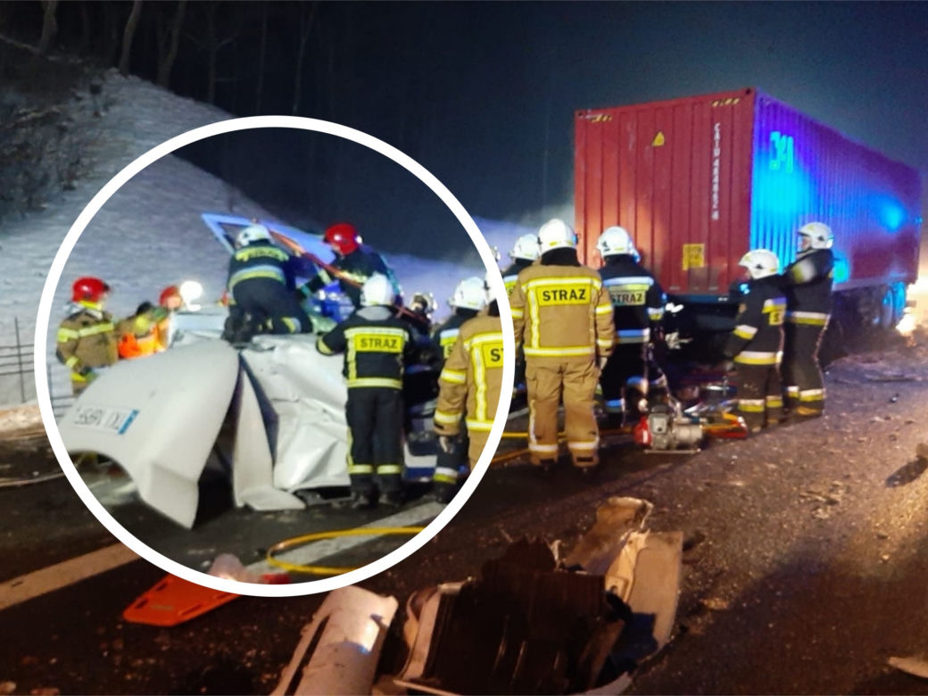 MASAKRA na autostradzie A1! Zderzyły się trzy ciężarówki