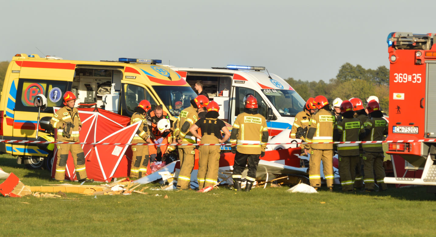 Tragedia na lotnisku pod Włocławkiem. Nie żyje 43-letni pilot szybowca
