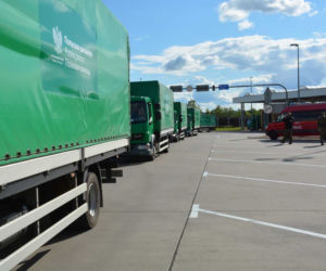 Polska pomoc trafiła na Białoruś. Konwój przekroczył podlaską granicę