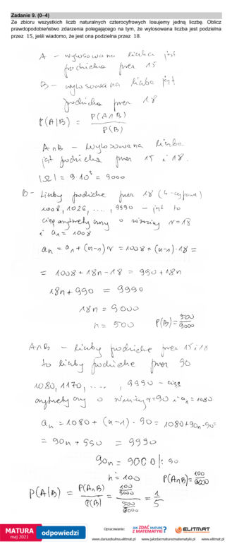 Matura 2021: Matematyka, poziom rozszerzony. Rozwiązania zadań i odpowiedzi od nauczyciela matematyki
