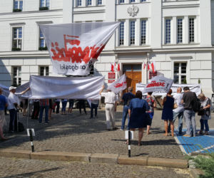 Protest budżetówki z Solidarności w Bydgoszczy [ZDJĘCIA]