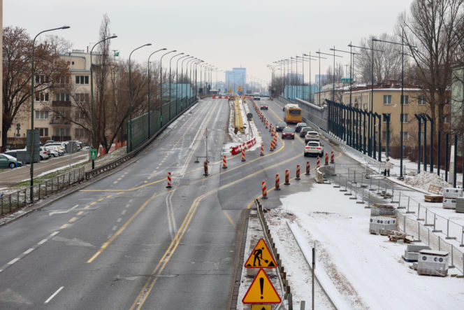 Trasa Łazienkowska na Saskiej Kępie w 2025 r.