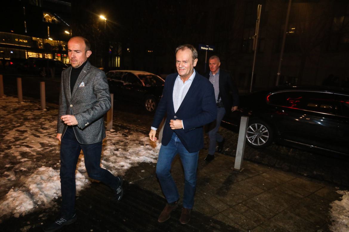 Politycy opozycji na spotkaniu w klubie przy ul.Mysiej
