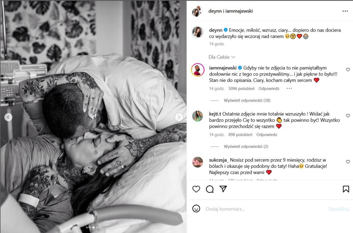 Deynn pokazała kadry z porodówki
