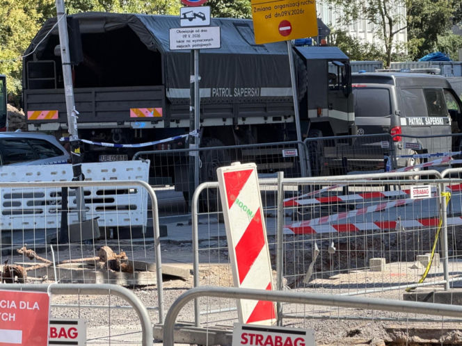 Niewybuch w centrum Warszawy