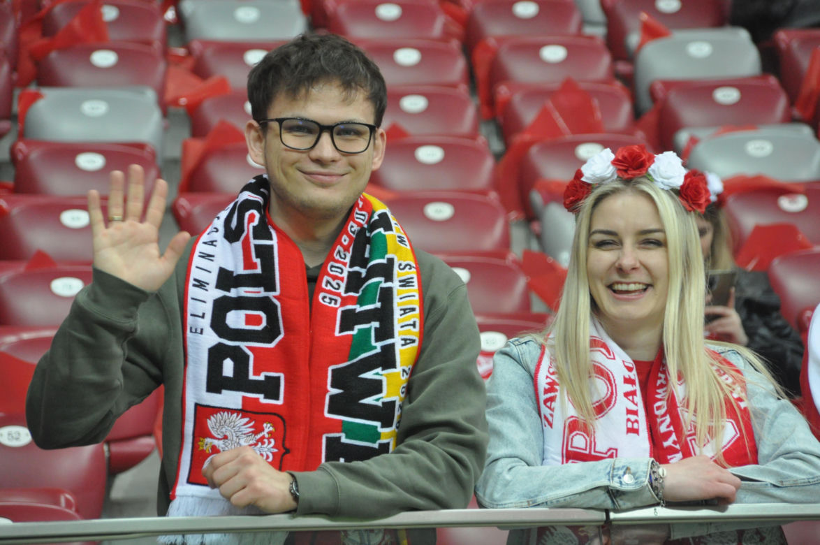 Polska - Litwa na PGE Narodowym. Zdjęcia kibiców