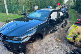 BMW wjechał w przepust. Tragedia pod Sochaczewem