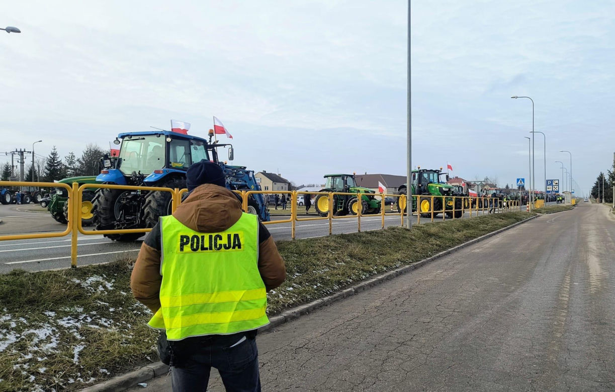 Protest rolników w woj. podlaskim (9.02.2024)