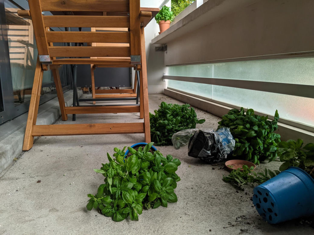 Balkon po burzy