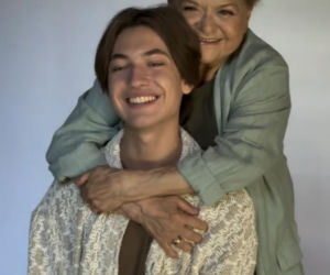 Barwy szczęścia, sesja. Lucyna (Grażyna Zielińska), Emil (Artem Malaszczuk)