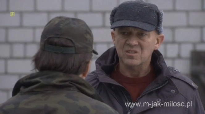 M jak miłość odc. 1204. Franek Zarzycki (Piotr Nerlewski), kłusownik Gliński (Grzegorz Kucias)