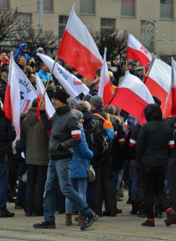 Marsz o wolność w Katowicach. Tak wyglądał liczny protest antycovidowców 