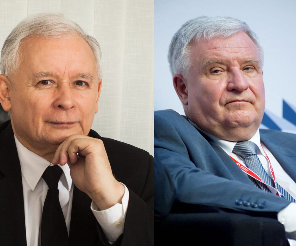 Jarosław Kaczyński i Kazimierz Kujda