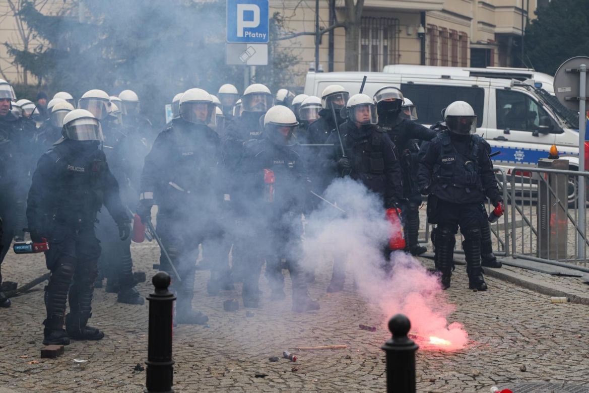 Protest rolników pod Sejmem - starcia z policją