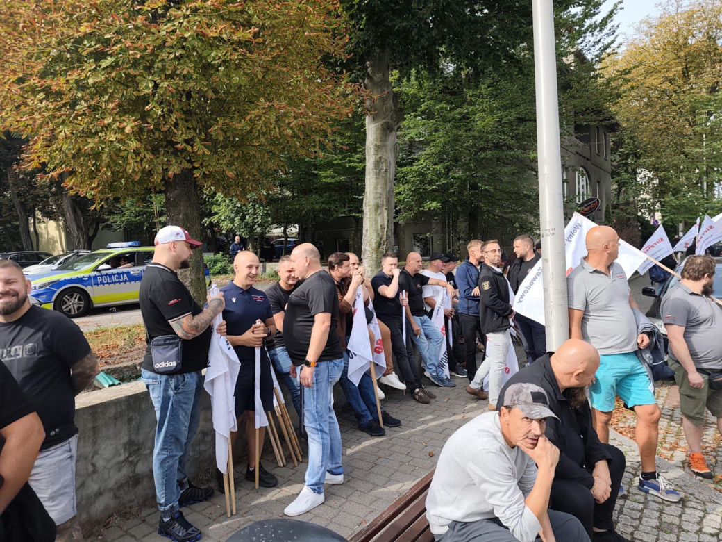 Protest górników i hutników