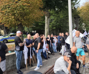 Protest górników i hutników