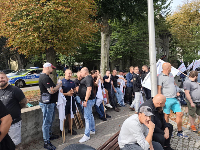 Protest górników i hutników