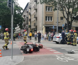 Kraków: Koszmarny wypadek motocyklisty na przejściu dla pieszych
