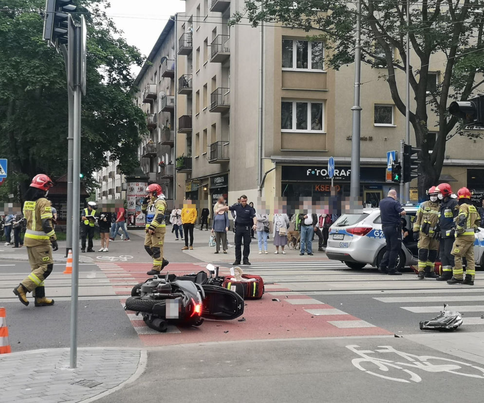 Kraków: Koszmarny wypadek motocyklisty na przejściu dla pieszych