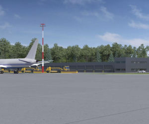 Baza Działu Eksploatacji i Transportu na Katowice Airport - wizualizacje