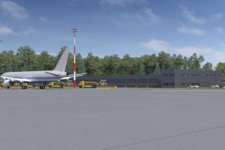 Baza Działu Eksploatacji i Transportu na Katowice Airport - wizualizacje