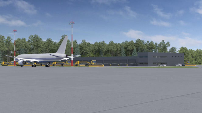 Baza Działu Eksploatacji i Transportu na Katowice Airport - wizualizacje