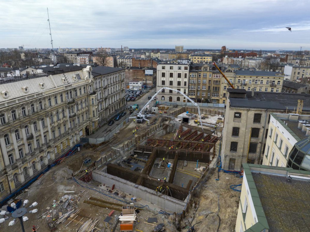 Budowa przystanku Łódź Śródmieście 