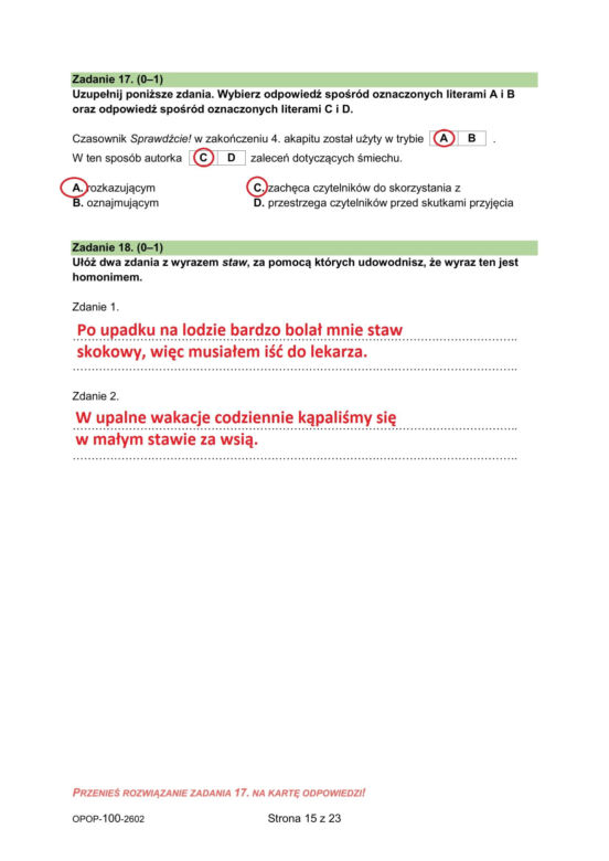 Próbny egzamin ósmoklasisty 2026 CKE: język polski - wszystkie odpowiedzi do arkusza CKE 12.01.2026