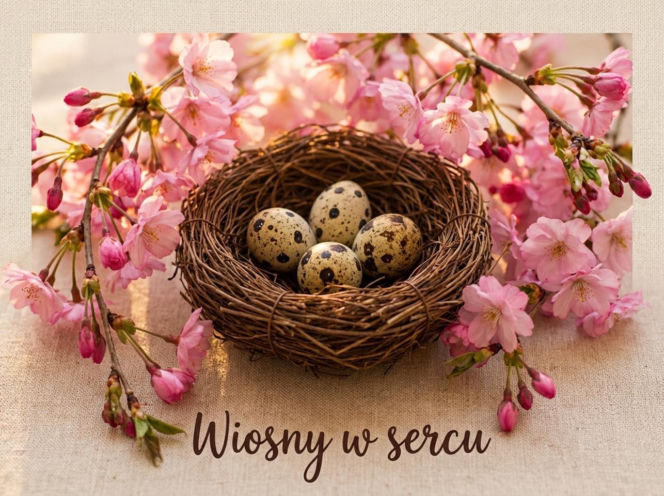 Kartka wielkanocna z życzeniami