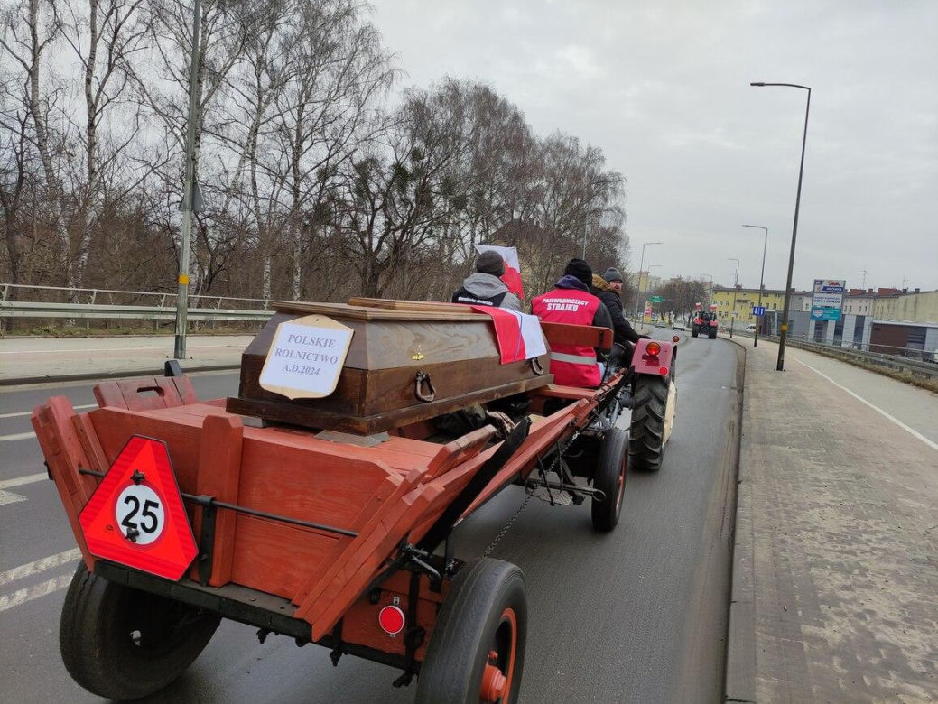Protest rolników w Elblągu