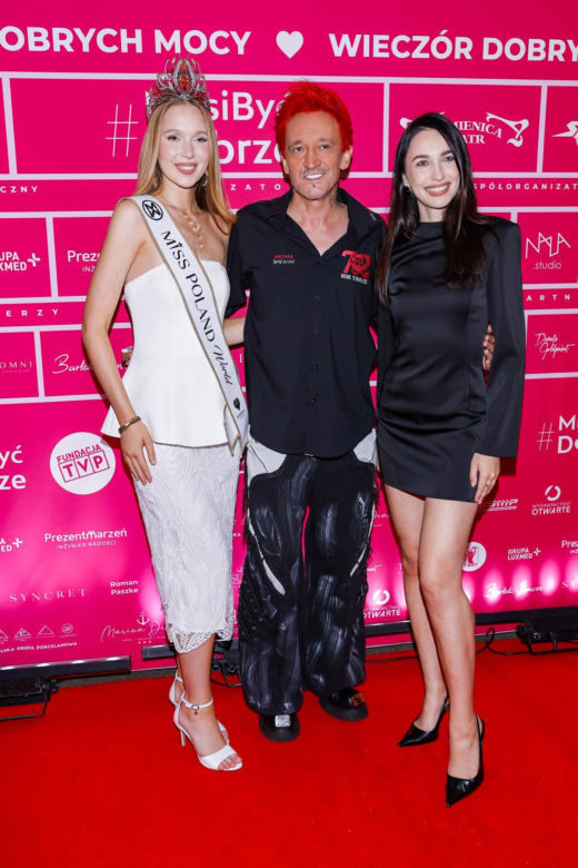 Michał Wiśniewski oraz Ewa Jakubiec i Maja Todd, Miss Polonia 2023 i 2025