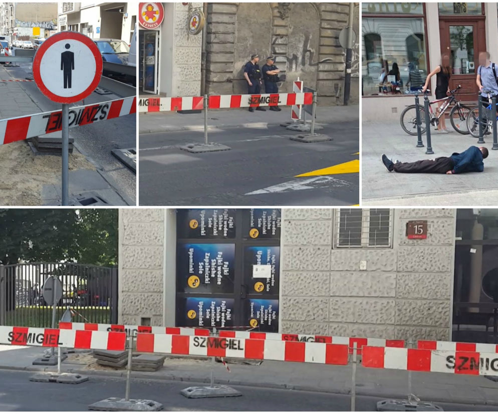 Sklep na rogu Sienkiewicza i Nawrot znany jest z dystrybucji tak zwanych dopalaczy. Dziś drogowcy rozpoczęli tam remont chodnika