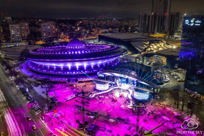 Sylwester z Dwójką TVP w Katowicach: Próba iluminacji sceny