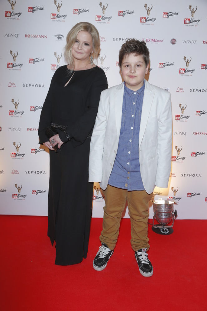 Telekamery 2014. Dominika Ostałowska z synem Hubertem Zduniakiem