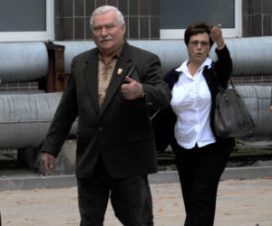Lech Wałęsa z żoną Danutą