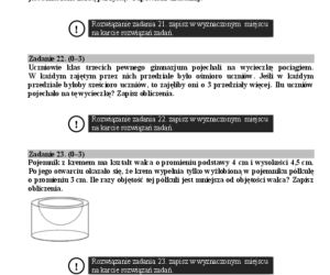 Egzamin z matematyki